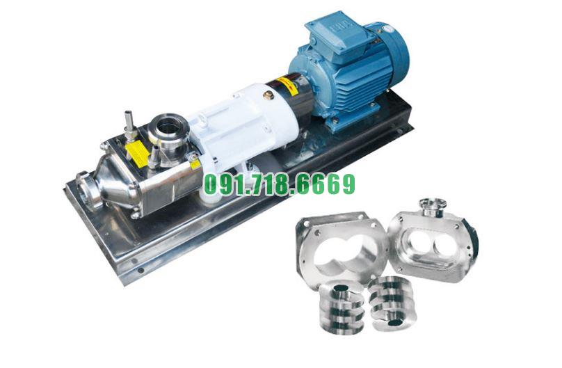 Bơm trục vít đôi FSL-10-40 inox 304 tốc độ 1480 vòng/phút lưu lượng 10 tấn/giờ