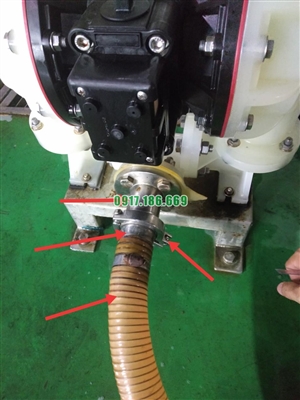 Kiểu kết nối ống của bơm màng 1inch thân nhựa